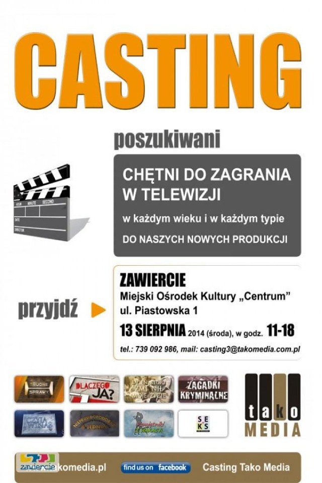 Casting w Zawierciu.