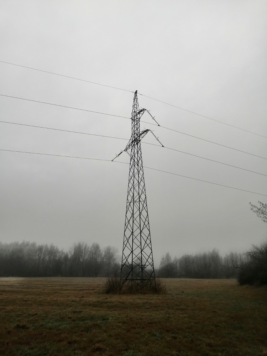 Zimowe awarie prądu. Mróz uszkodził linie energetyczne w regionie sieradzkim