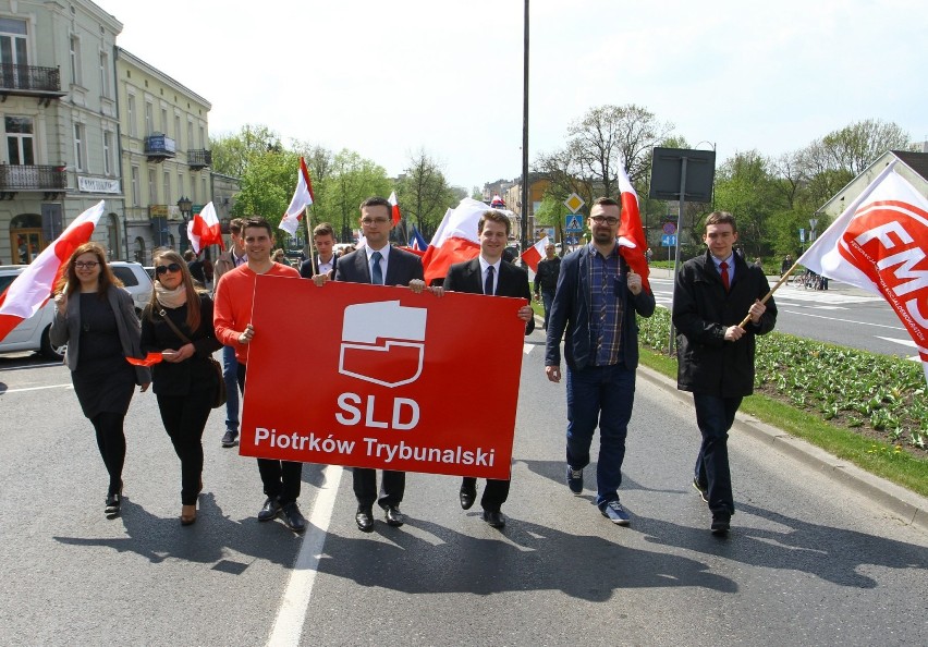 Pochód 1-majowy w Piotrkowie. SLD uczciło Święto Pracy