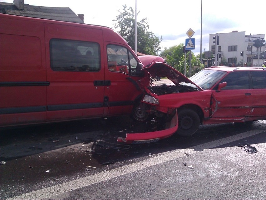 Karambol na ulicy Lubelskiej w Chełmie.