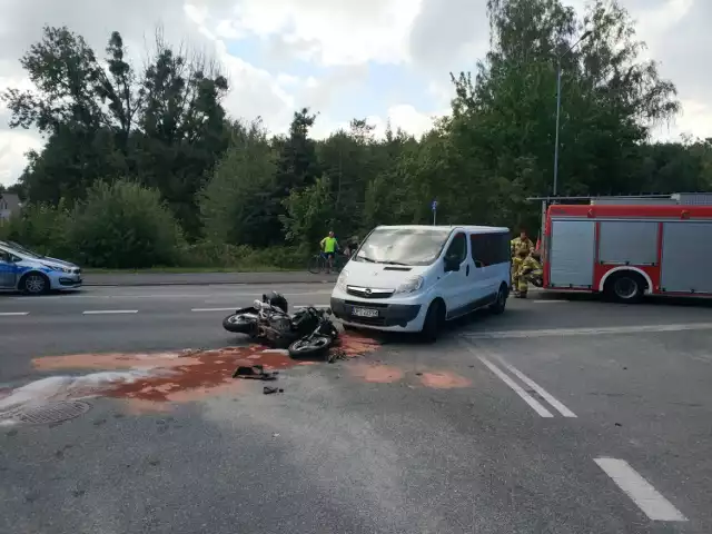 Wypadek na ul. Raciborskiej w Rybniku