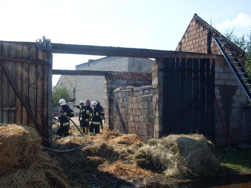 Pożar stodoły w Grabienicach
