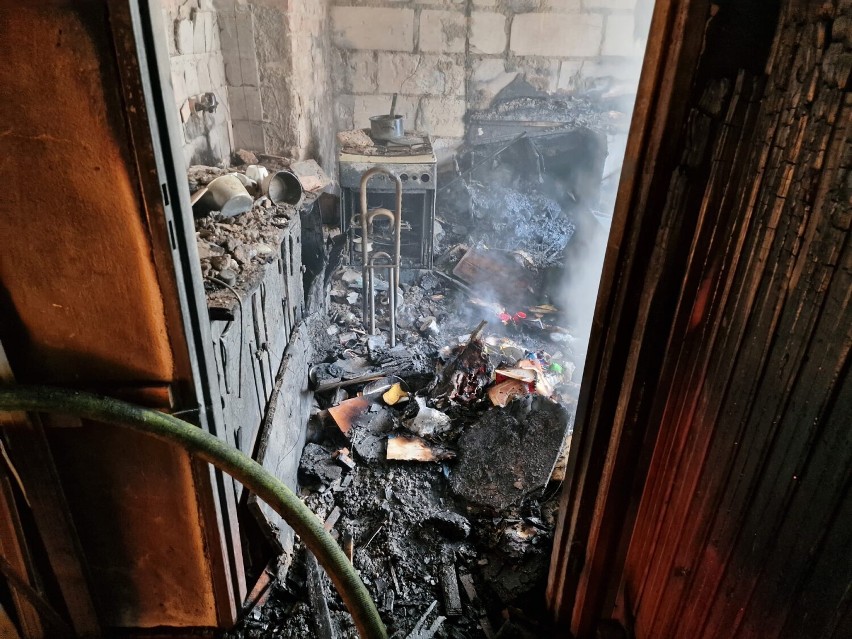 Pożar domu w Radolinku