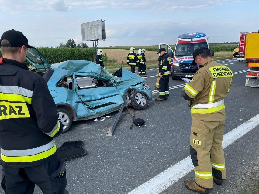 Opole Wrzoski. Wypadek na Wrocławskiej, przy stacji Orlenu,...