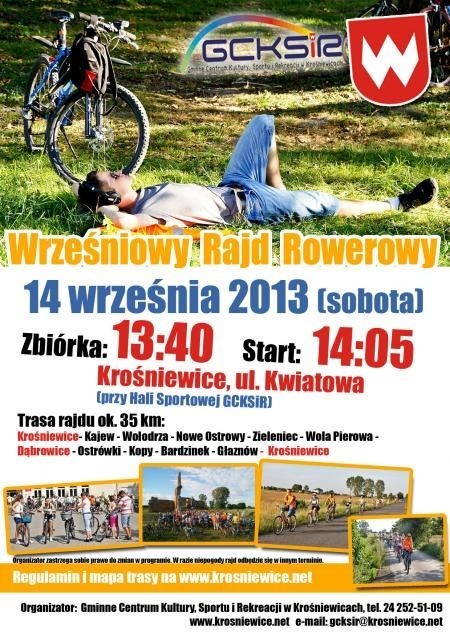 Rajd rowerowy już w sobotę