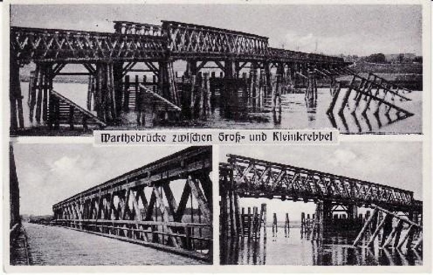 Najdłuższy drewniany most w Trzeciej Rzeszy. Most na Warcie...
