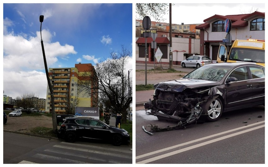 Wypadek na skrzyżowaniu ulic Kaliska - Broniewskiego we Włocławku [zdjęcia]