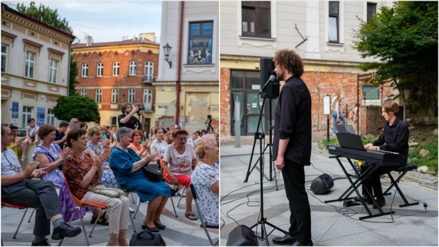 Duet Szpetni wystąpił z koncertem w zaułku Spycimira obok Multimedialnego Centrum Artystycznego
