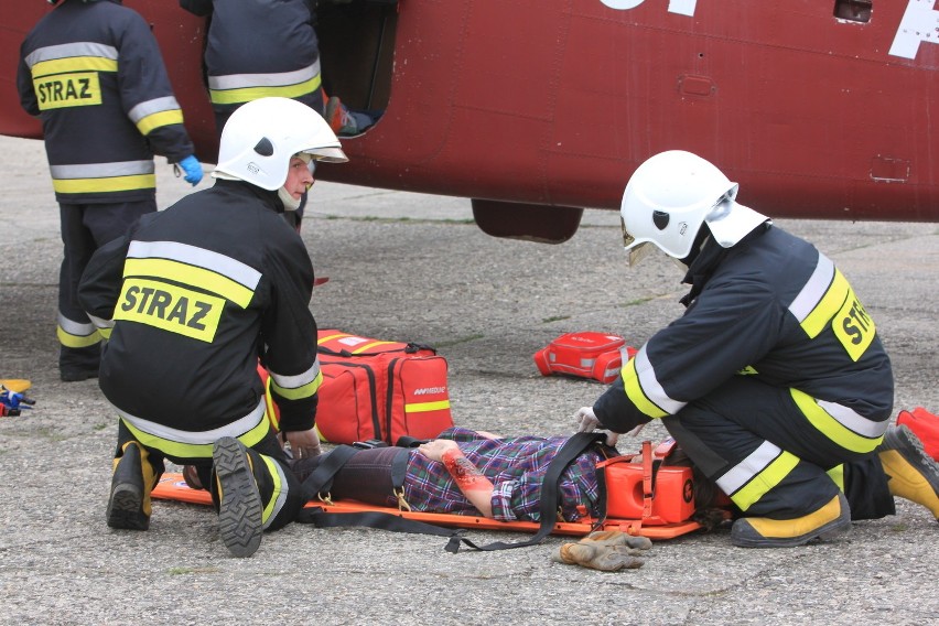 Rybnik: Wypadek na lotnisku w Gotartowicach. Palił się samolot ĆWICZENIA OSP - FOTO