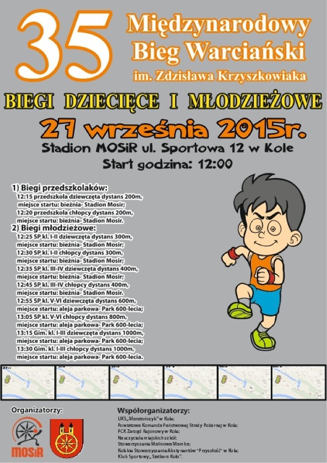 Bieg Warciański: 27 września biegi dziecięce i młodzieżowe