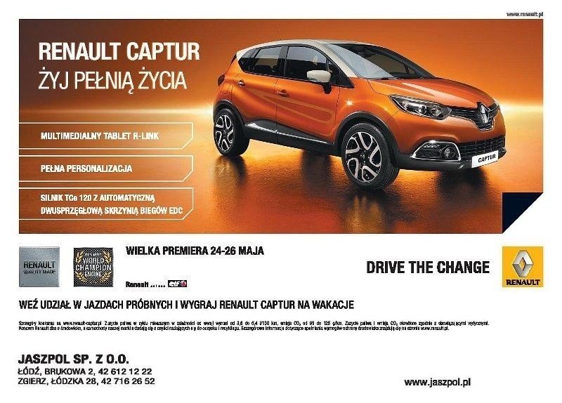 PREMIERA W JASZPOLU! Renault Captur - miejski crossover, który zmieni Twoje codzienne życie