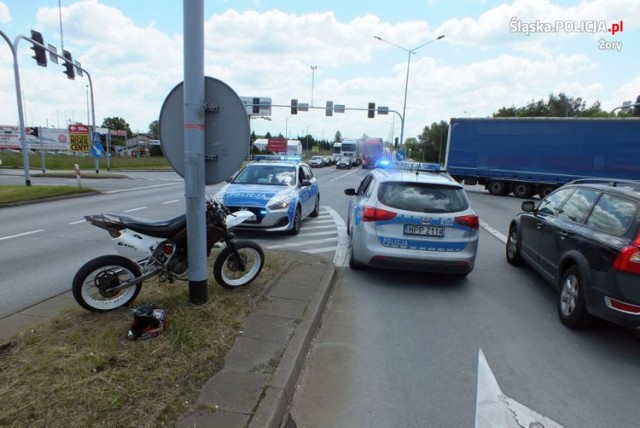 Motorowerzysta uciekał ulicami Żor przed policją