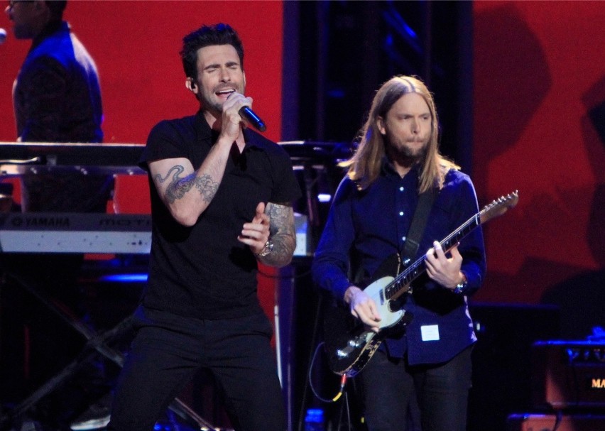 Adam levine, left, and james valentine, of the musical group...