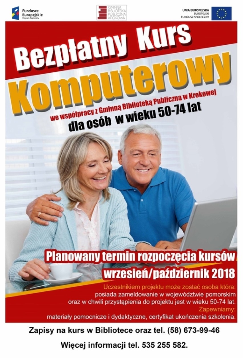 Minimum 50, maksimum 74-letni mieszkańcy gminy Krokowa mogą...