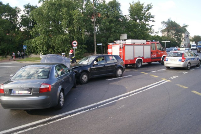 Wypadek na ulicy Warszawskiej w Kaliszu