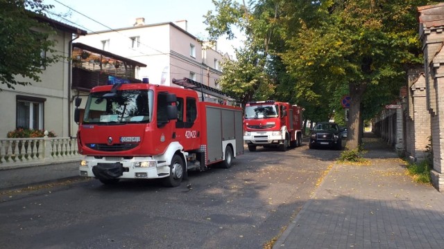 Pożar w jednopiętrowym budynku jednorodzinnym przy ul. Słowackiego w Chełmnie