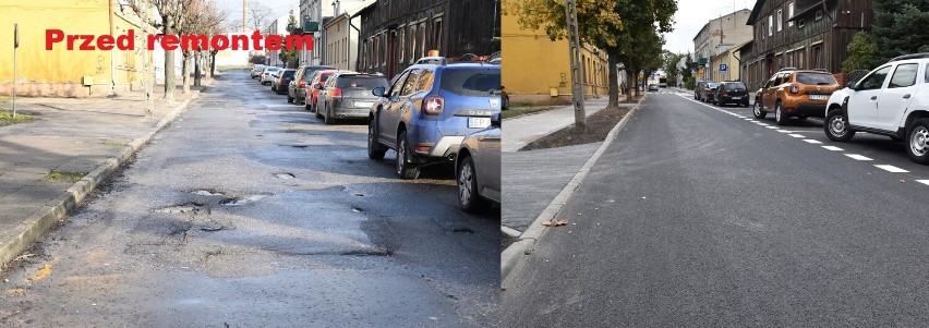 Ulica 1 Maja w Piotrkowie przed i po remoncie