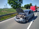 Wypadek na drodze krajowej nr 55 w powiecie malborskim. Zderzyły się dwa auta, jedna osoba została ranna