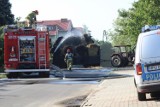 Pożar naczepy ze słomą w Koninie. Interweniowali strażacy 
