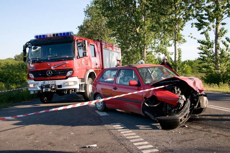 Wypadek w Darżkowie. Czołowe zderzenie 2 samochodów. 6 osób rannych [ZDJĘCIA]