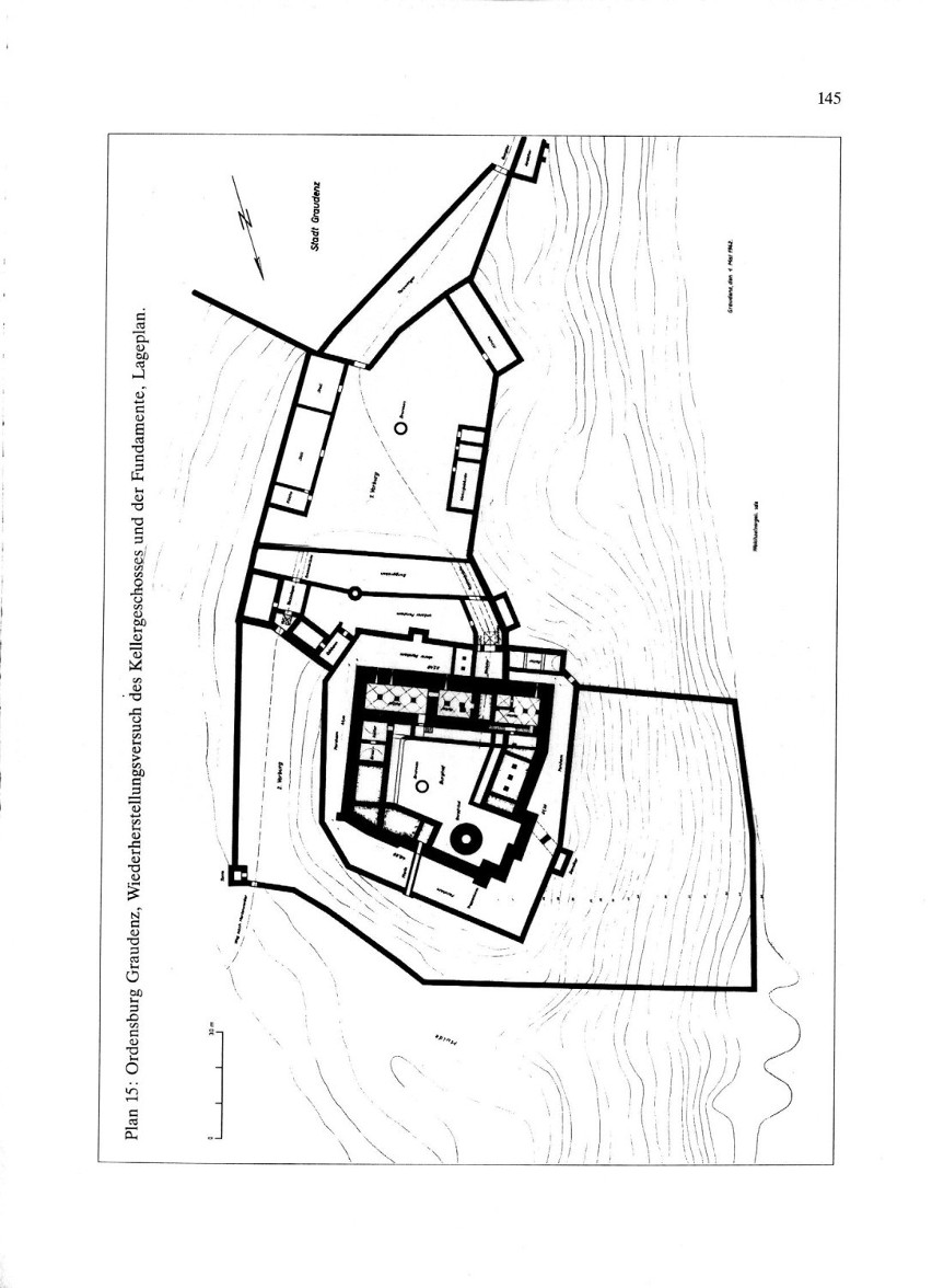 Rys. 42. Plan rekonstrukcyjny zamku grudziądzkiego wg H. Jacobiego