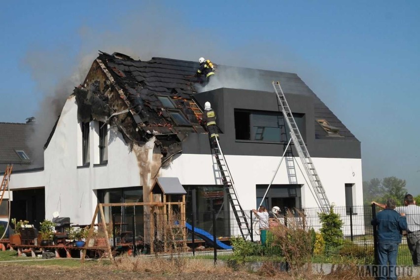 Pożar domu w Opolu-Krzanowicach.