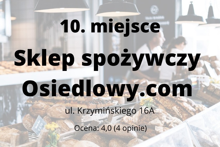 Najlepsze sklepy spożywcze w Inowrocławiu według opinii w Google. TOP 10 