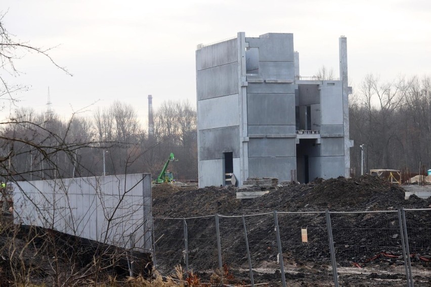 Na budowie nowego stadionu GKS Katowice widać już pierwsze...