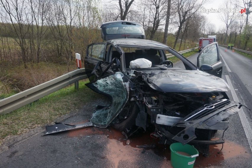 Tragiczny wypadek na DW 494 w Kalei. Dwie osoby zginęły w zderzeniu opla i vw caddy [ZDJĘCIA]