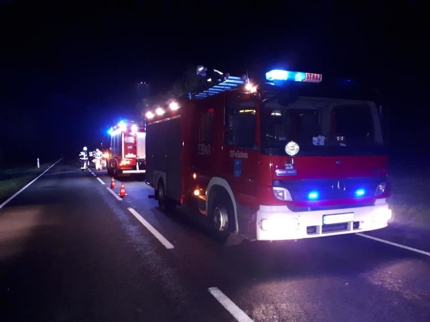 Po wypadku w Suchanówku strażacy z Suchania mają ważny apel do wszystkich kierowców: Widzisz wypadek? Zwolnij!!! My tam działamy!