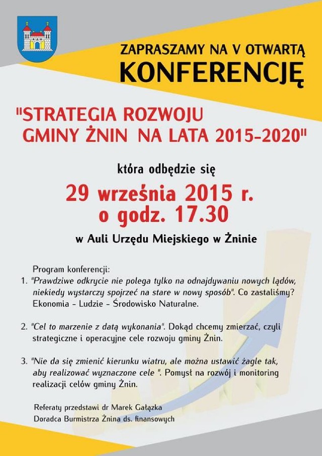 Konferencja dotycząca rozwoju gminy Żnin.