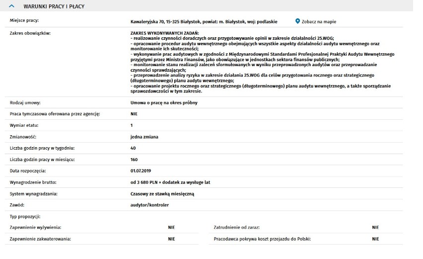 Praca w Białymstoku i regionie - nowe oferty od 3,5 tys. zł brutto [lista,  dane z 4.06.2019]