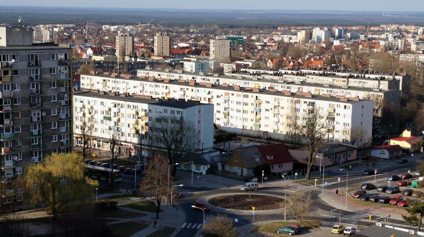Panorama miasta - widok z ul. Ptasiej (23.03.2012)
