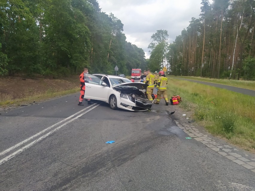 Wypadek na trasie Szymanowo - Słupia Kapitulna (21.06.2022)