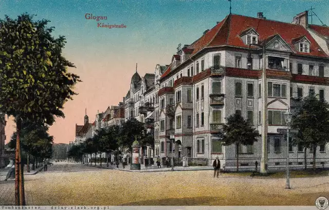 lata 1920-29 - Königstrasse w pięknym przedwojennym Głogowie