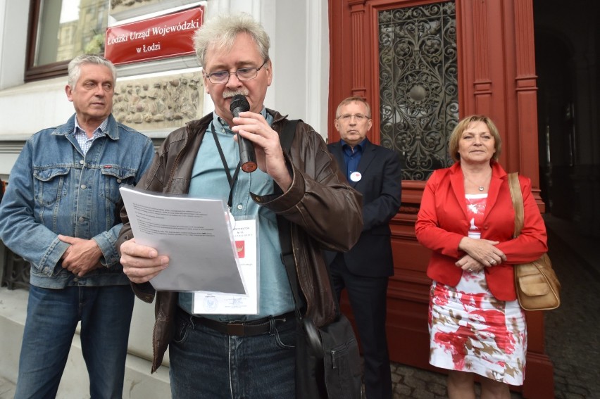 Pracownicy firmy Enkev protestowali przed UMŁ