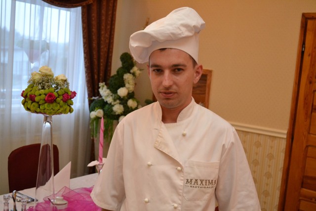 Paweł Przygoda - kucharz w restauracji Maxima w Miastku