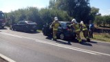 Zderzenie samochodów między Głogowem a Grodźcem Małym. Ruch wahadłowy na drodze