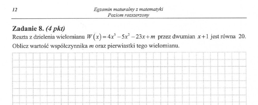 MATEMATYKA - ARKUSZ ROZSZERZONY - MATURA 2013