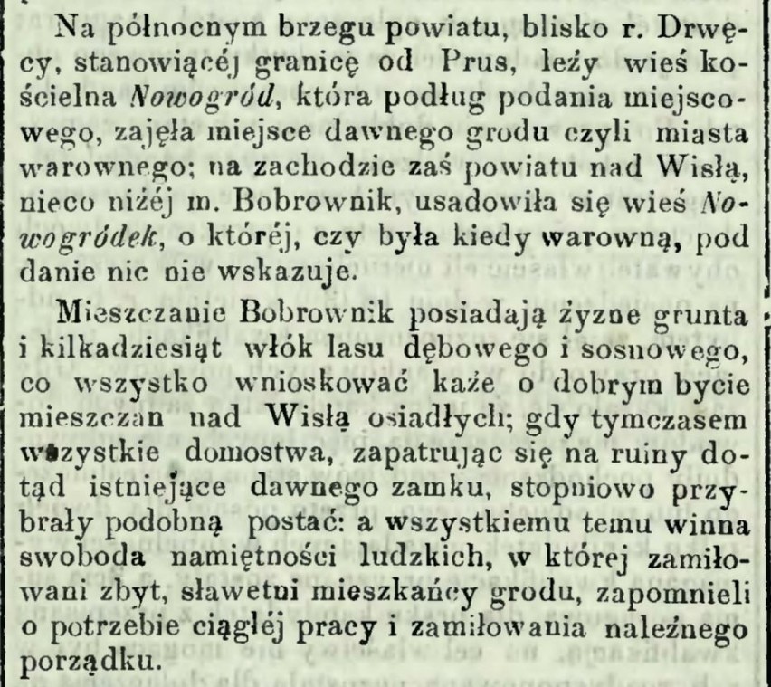 O Bobrownikach w 1859 r.
