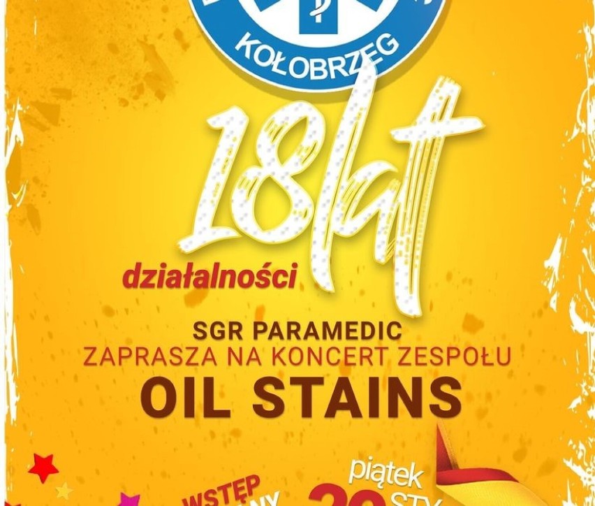 Już w piątek Oil Stains zagra w Kołobrzegu na 18. urodzinach SGR Paramedic