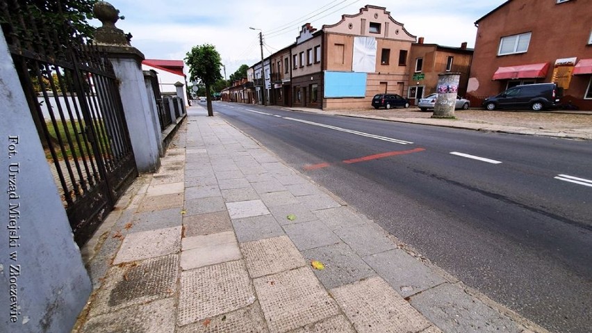 Ruszył remont chodnika przy Kościelnej w Złoczewie. Są zmiany w organizacji ruchu ZDJĘCIA