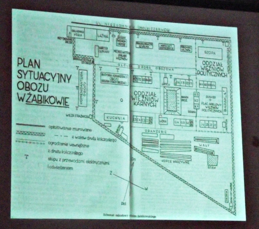 Plan sytuacyjny obozu w Żabikowie.Fot. Dorota Michalczak