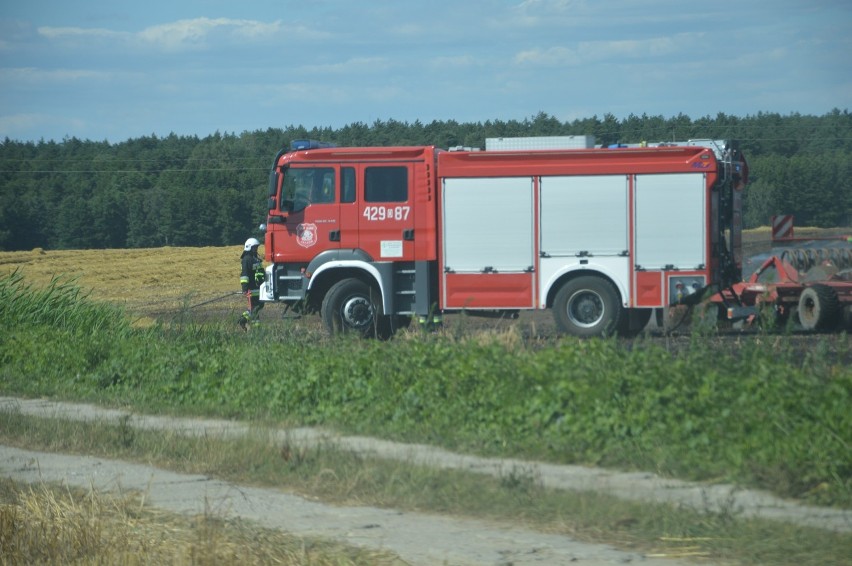 Wielki pożar w okolicach Grochowic. Strażacy ratowali sąsiednie pola [ZDJĘCIA]