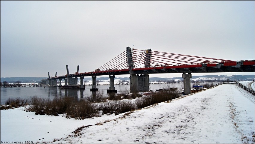 Kwidzyn: Internauta Marcus odwiedził budowę mostu przez Wisłę