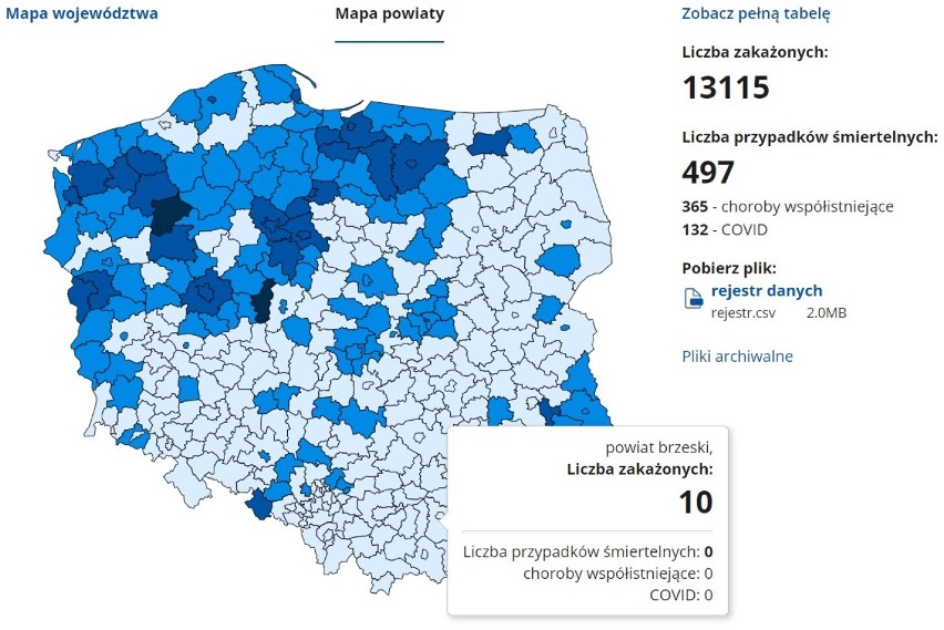 Koronawirus. Nowe przypadki zakażeń w Tarnowie oraz powiatach: tarnowskim, dąbrowskim, brzeskim i bocheńskim [AKTUALIZACJA 24.12]