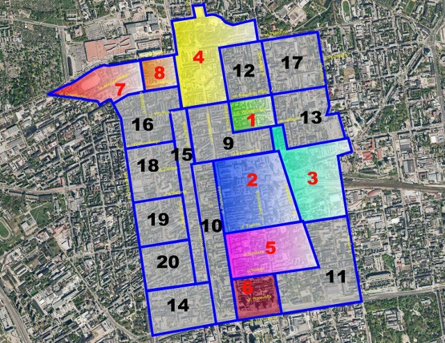 Centrum Łodzi podzielono na 20 kwartałów, które zostaną zrewitalizowane