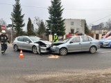 Wypadek w Andrespolu. Zderzyły się dwa samochody, jedna osoba została ranna ZDJĘCIA