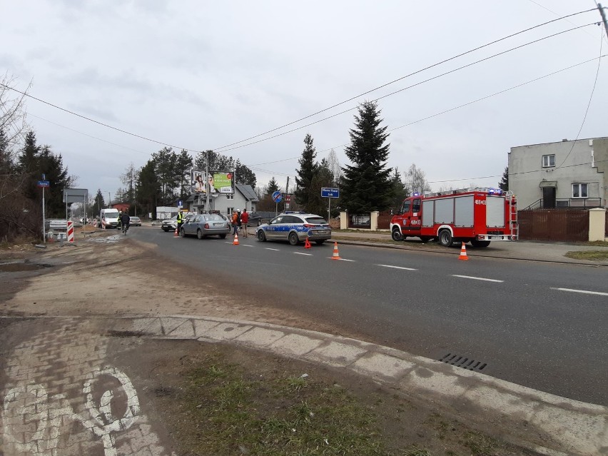 Wypadek w Andrespolu. Zderzyły się dwa samochody, jedna osoba została ranna ZDJĘCIA