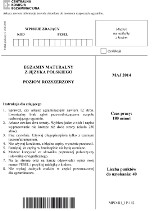 Matura 2014 polski rozszerzony [ARKUSZ PDF, ODPOWIEDZI]